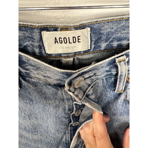 Agolde 90s Pinch Mid Rise Straight Leg Denim Jeans 27 Fall Capsule Vacation Easy - Picture 5 of 10